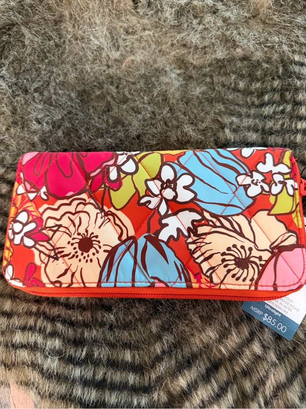 Vera Bradley Floral Quilted Zip Around Wallet - Multicolor NWT